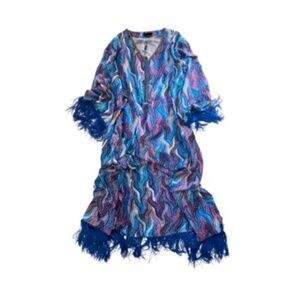 OSFM Fringe Caftan NWT